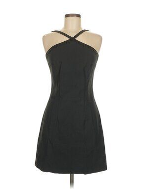 Cache Mini Black Halter Cocktail Dress